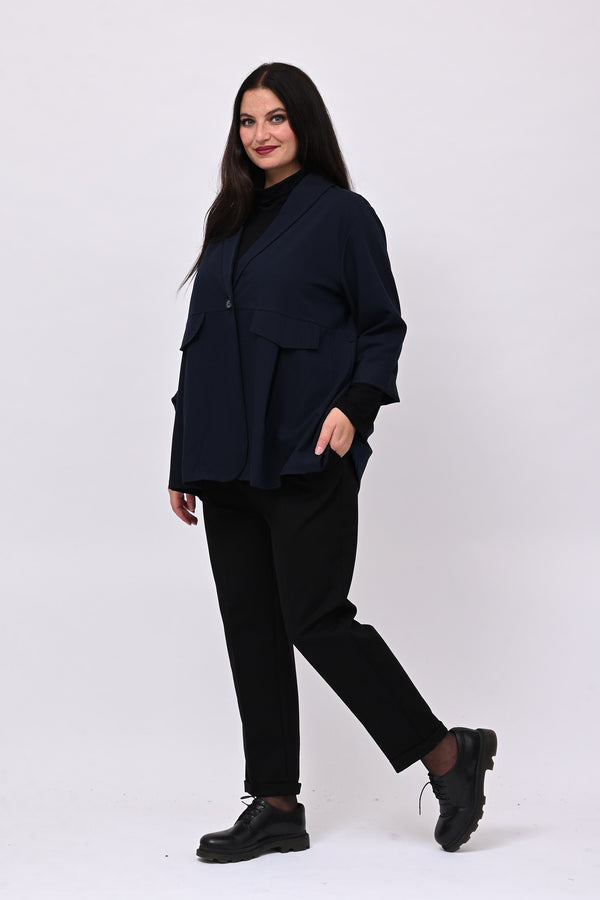 Giacca gabardine pinces - Blu