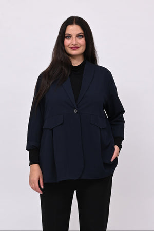 Giacca gabardine pinces - Blu