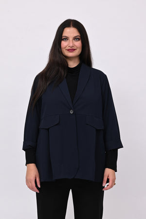 Giacca gabardine pinces - Blu