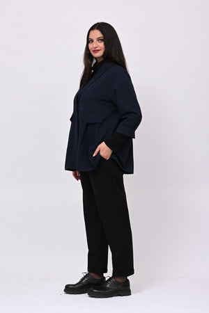 Giacca gabardine pinces - Blu