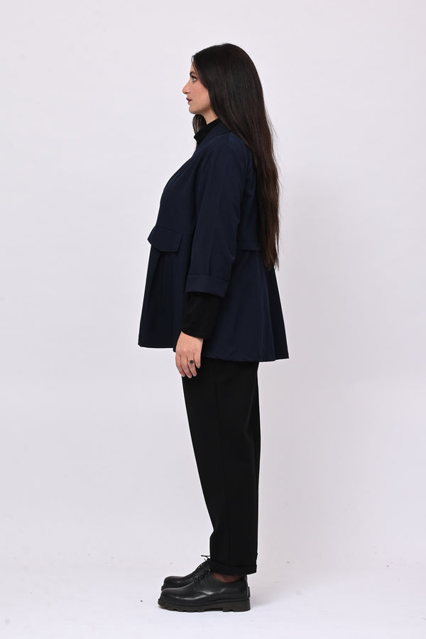 Giacca gabardine pinces - Blu