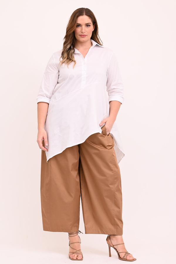 Camicia bottoni punte - Bianco