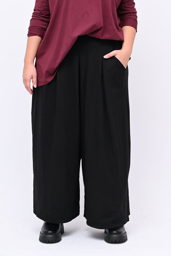 Pantapalazzo jersey pinces - Nero