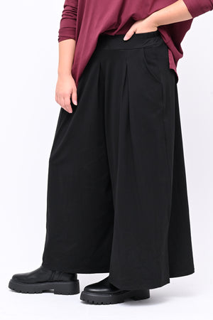 Pantapalazzo jersey pinces - Nero