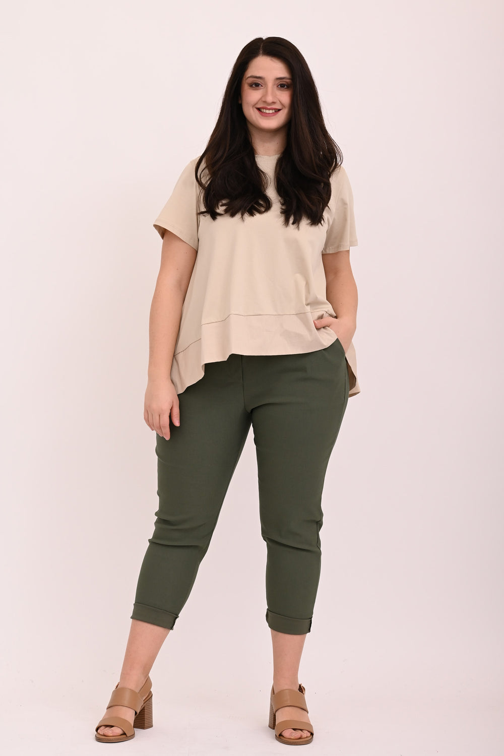 Maglia svasata con bordo - Corda