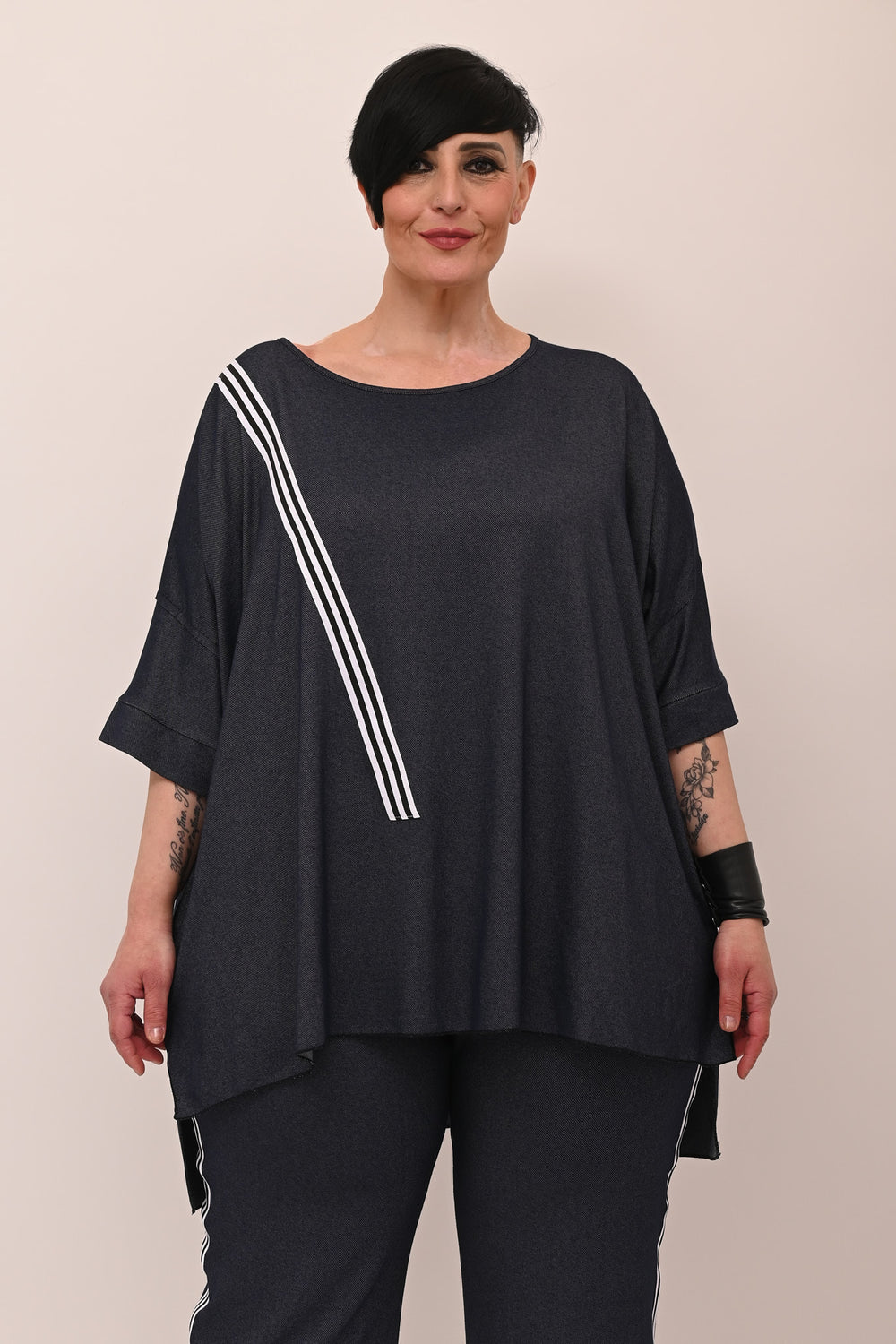Maglia banda sport viscosa - Jeans scuro