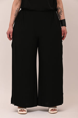 Pantalone jersey spacco - Nero