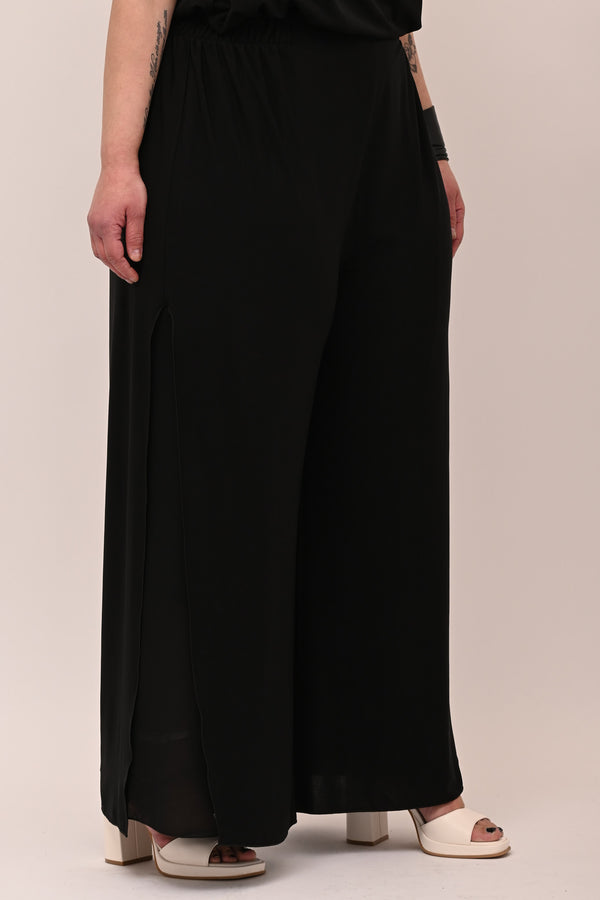 Pantalone jersey spacco - Nero