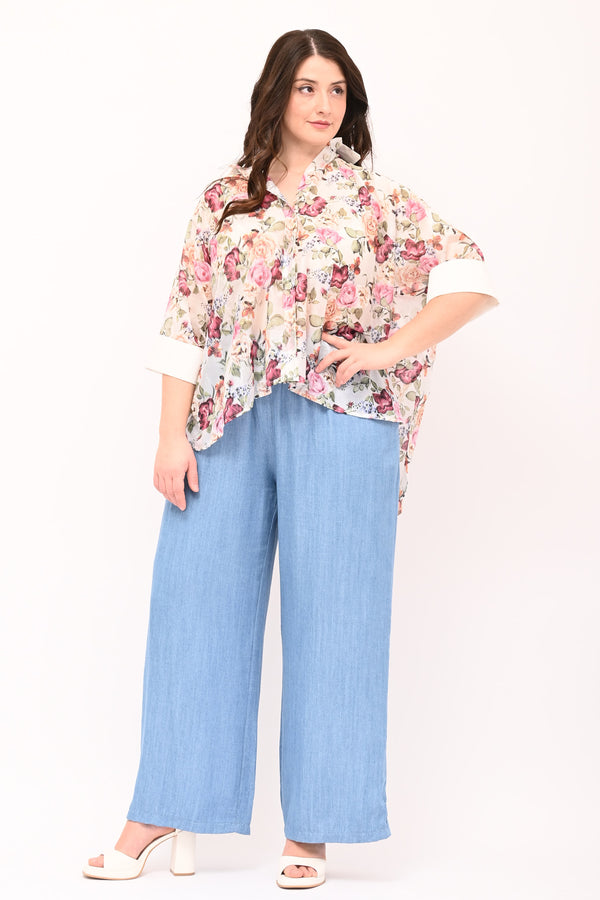 Fancy Box Cuff Shirt - White/Red