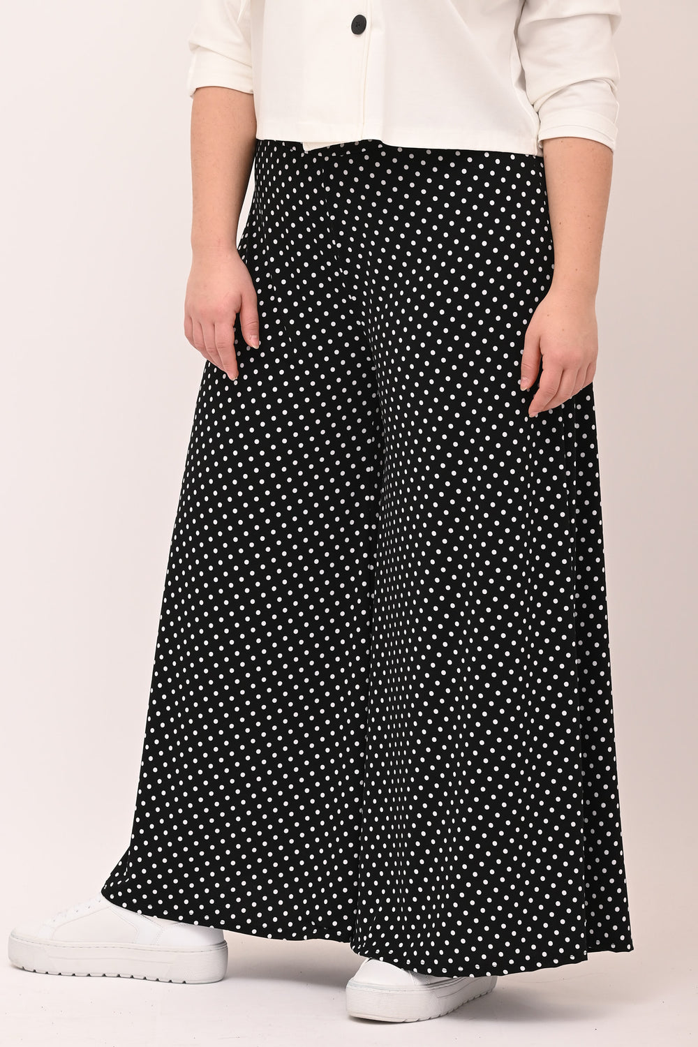 Pantapalazzo fantasia - Pois Nero/Bianco