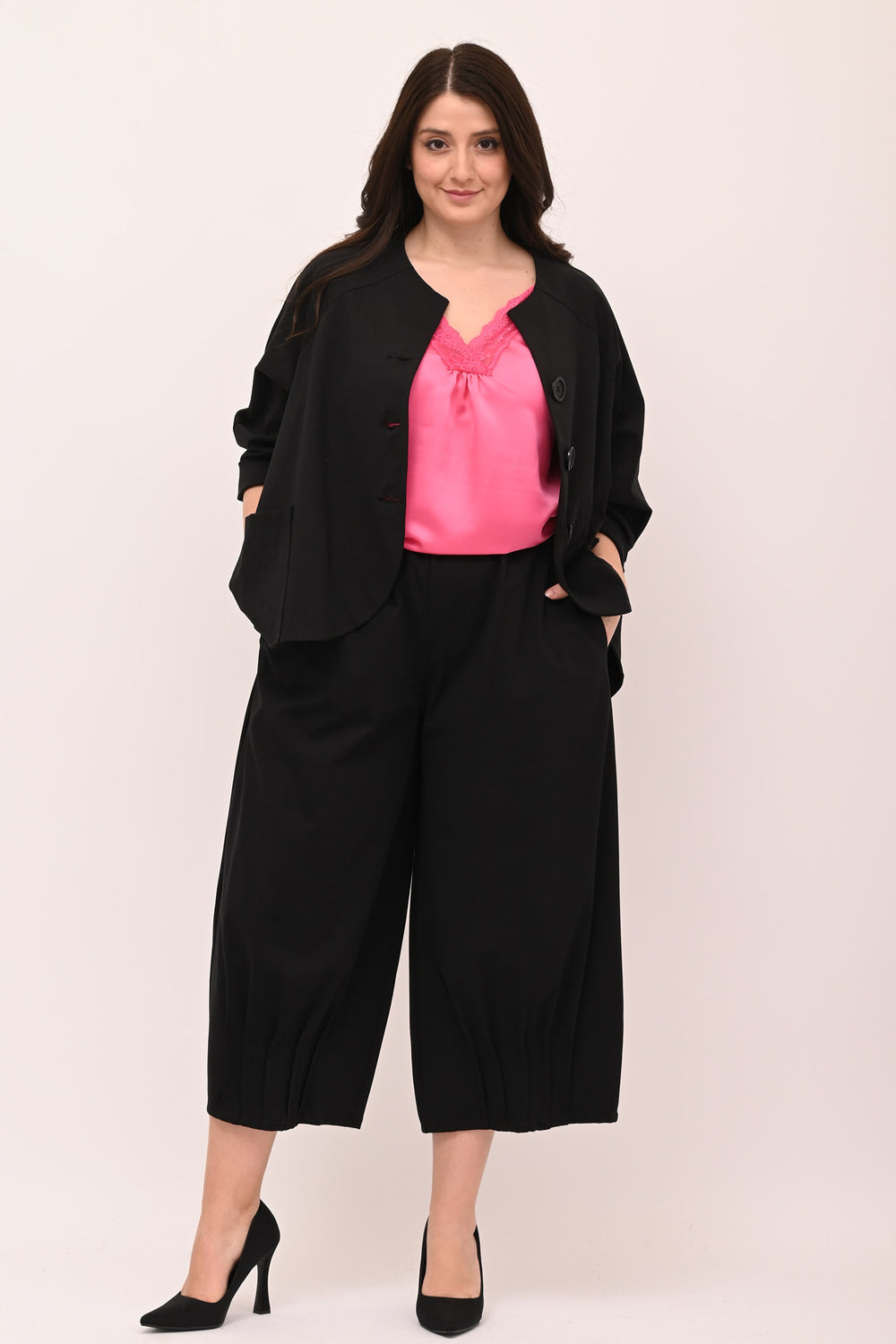 Aladdin pants stitching - Black