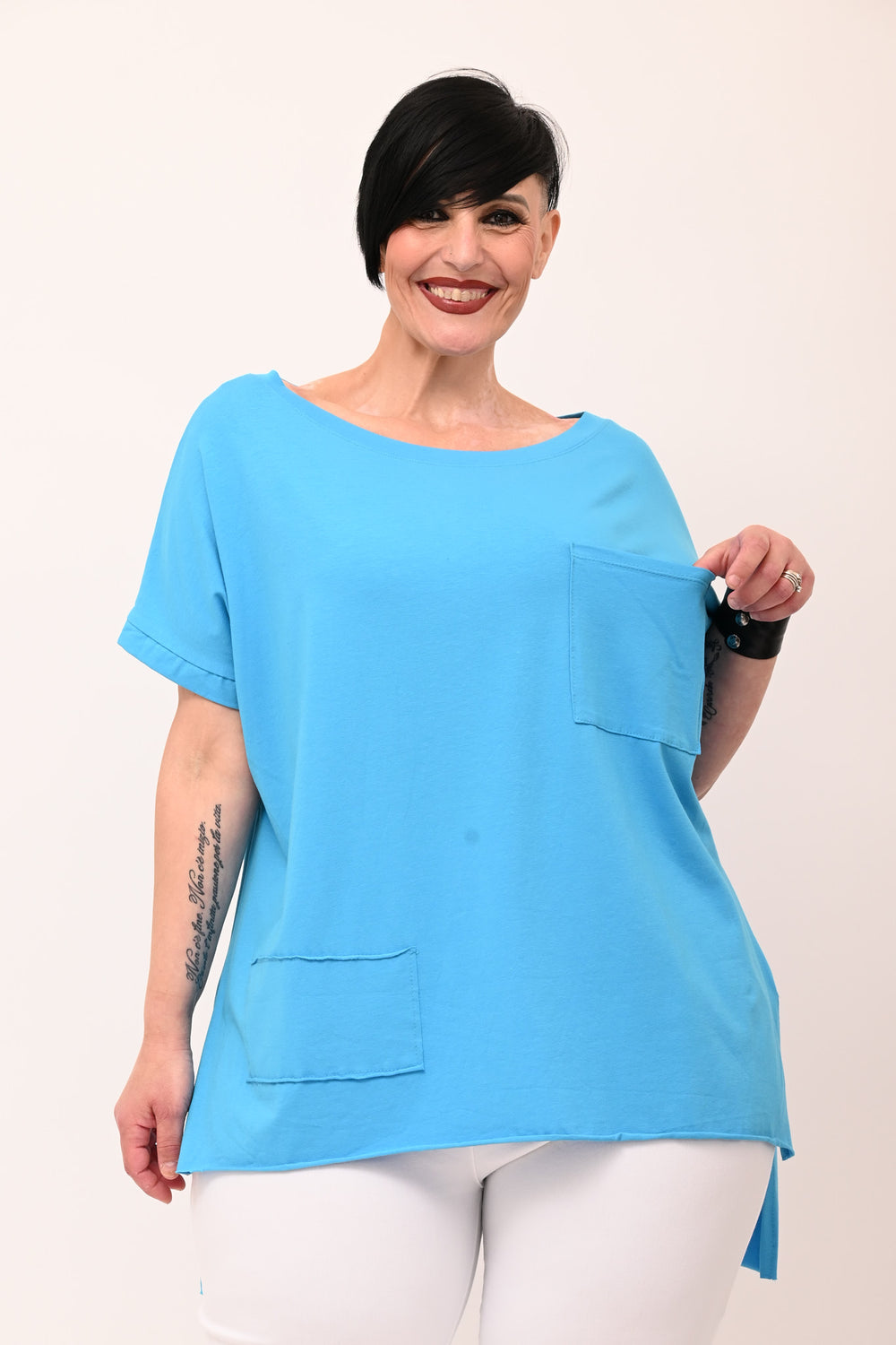Pocket and Patch Box Jersey - Turquoise