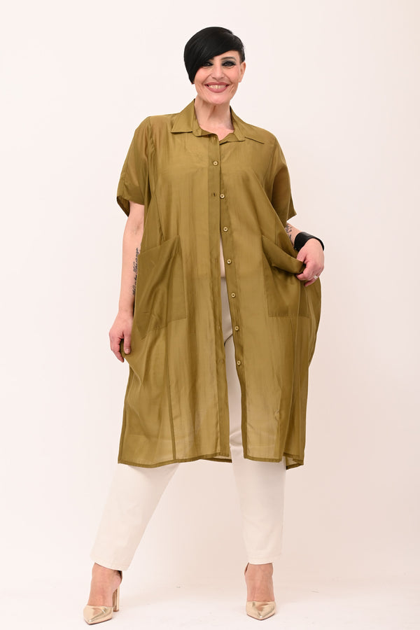 Camicia over tasconi - Oliva