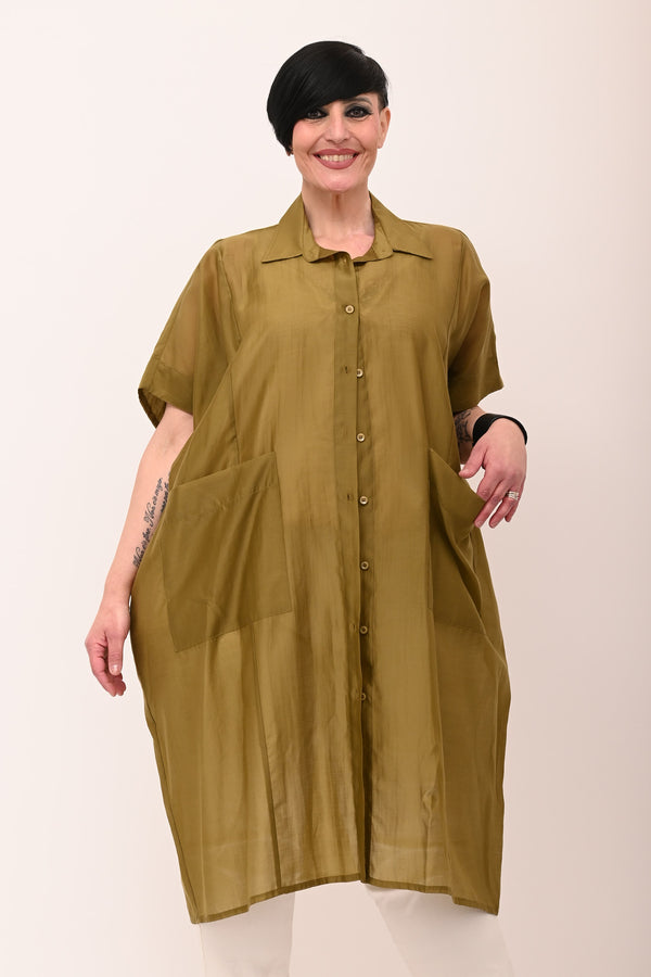 Camicia over tasconi - Oliva