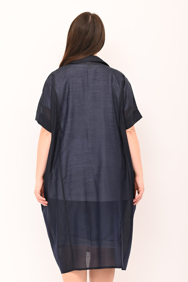 Camicia over tasconi - Blu