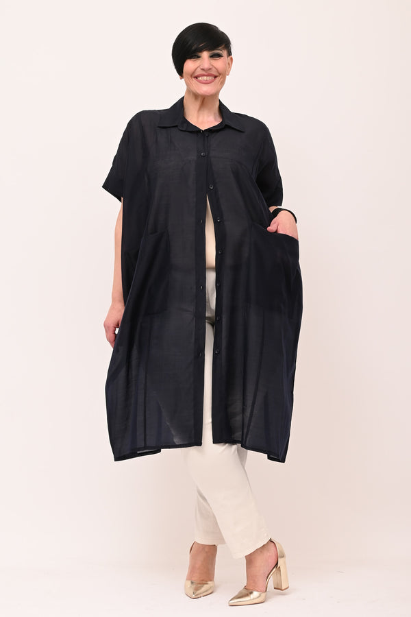 Camicia over tasconi - Nero