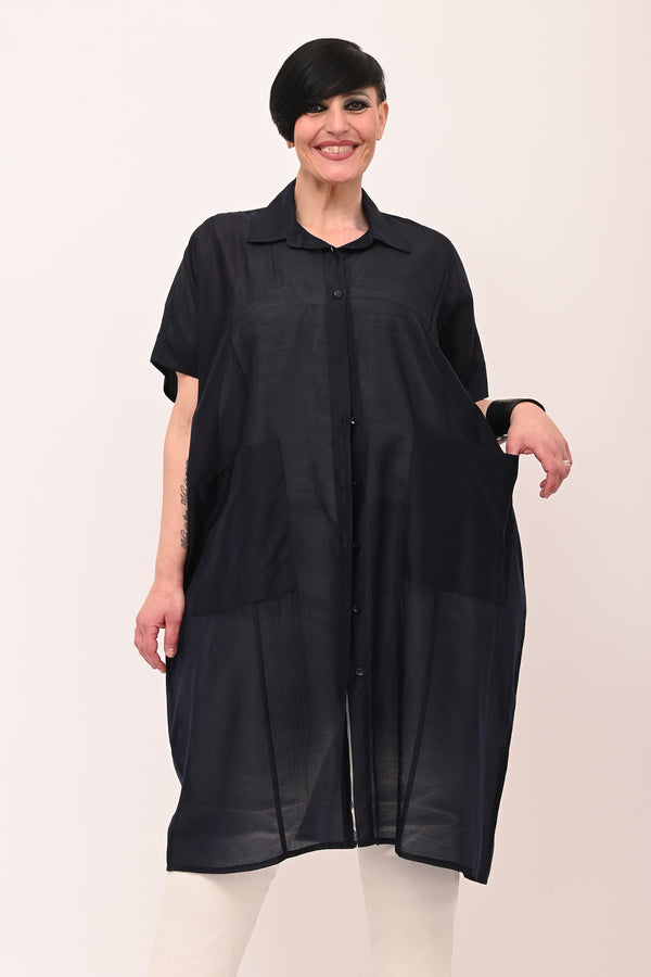Camicia over tasconi - Nero