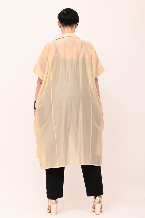 Oversized Shirt with Pockets - Vanilla