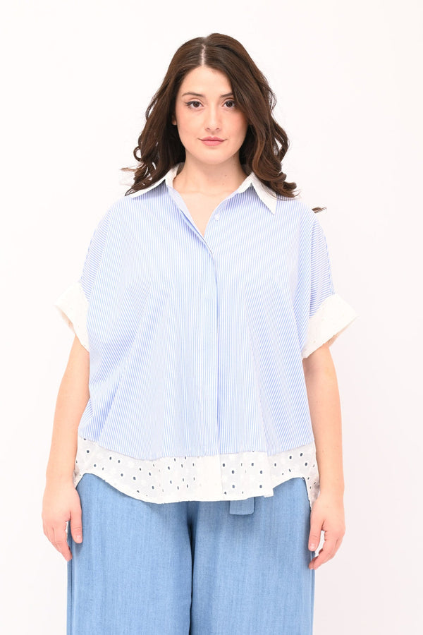 Camicia righe sangallo - Riga piccola