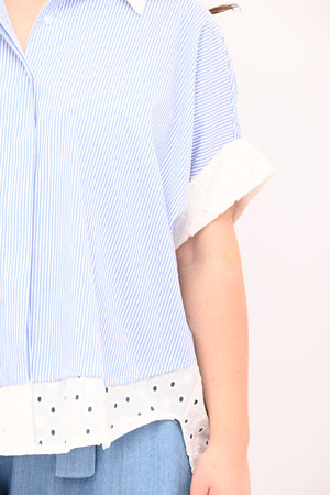 Camicia righe sangallo - Riga piccola