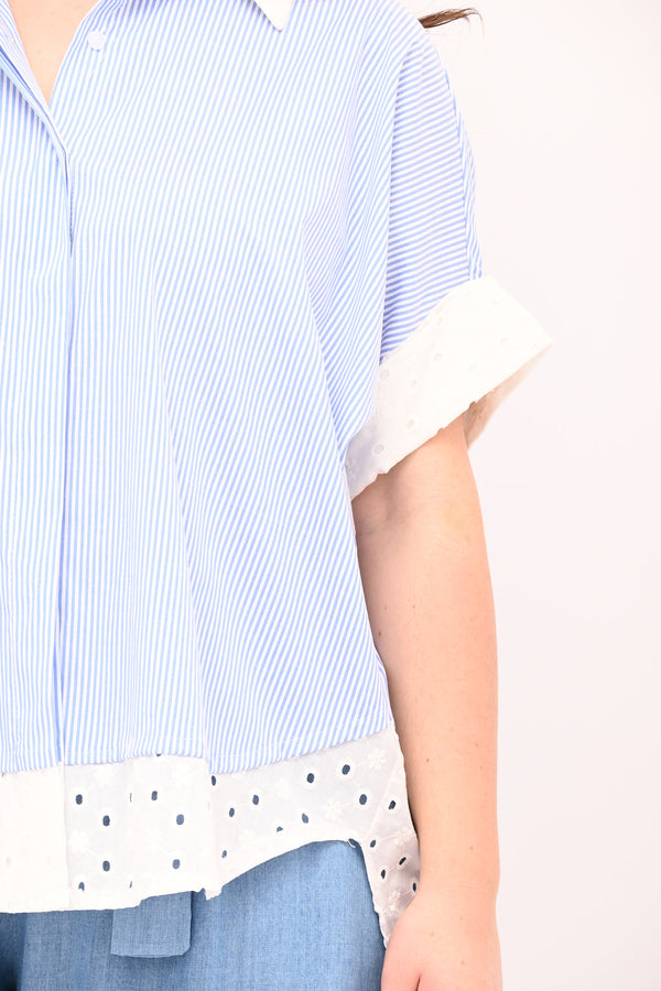 Camicia righe sangallo - Riga piccola