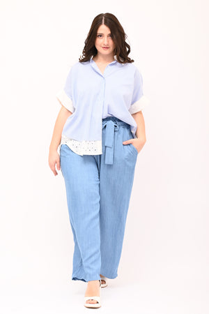 Camicia righe sangallo - Riga piccola