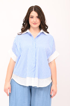 Camicia righe sangallo - Riga grande