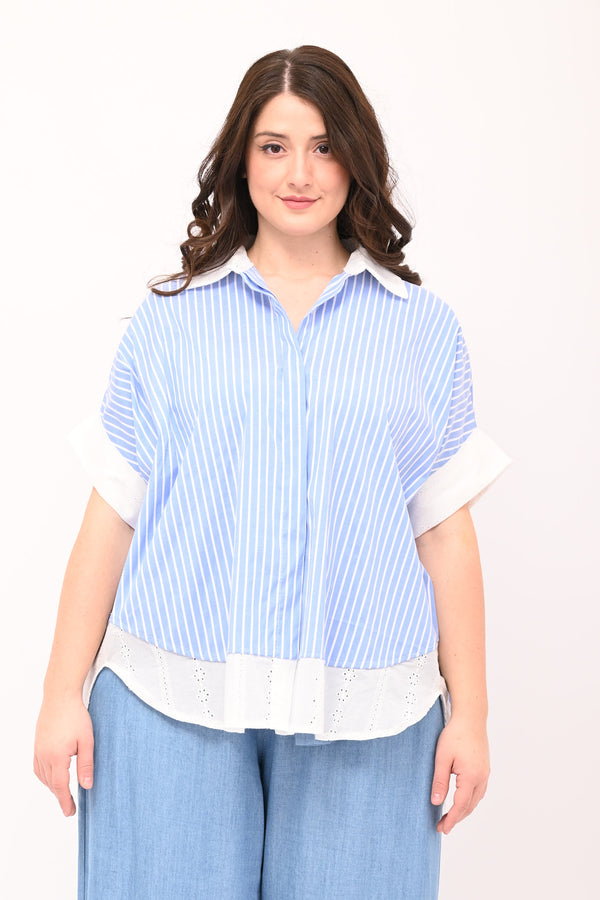 Camicia righe sangallo - Riga grande