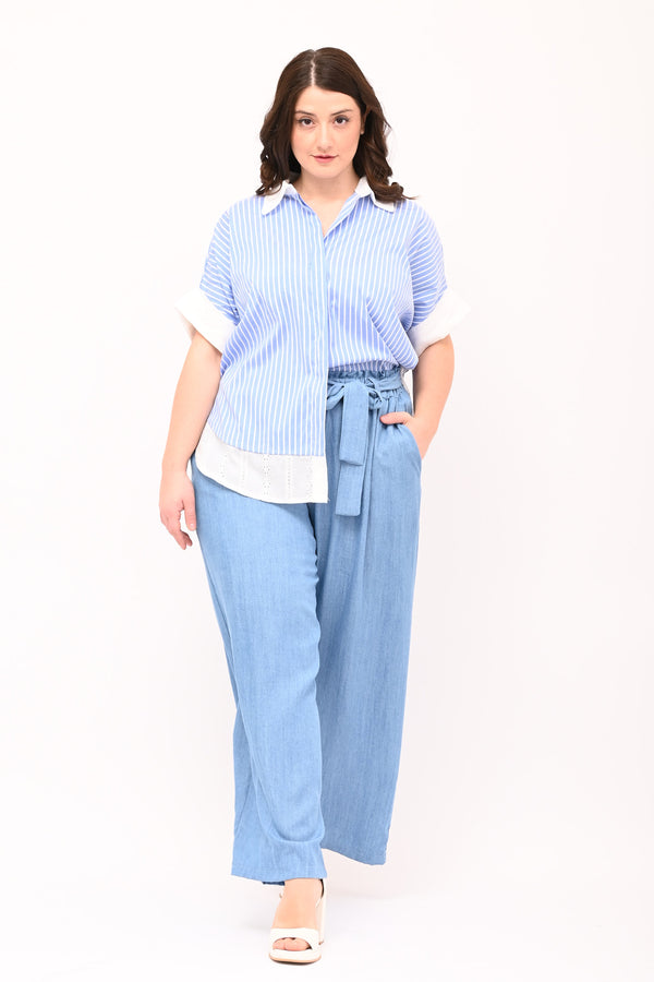 Camicia righe sangallo - Riga grande