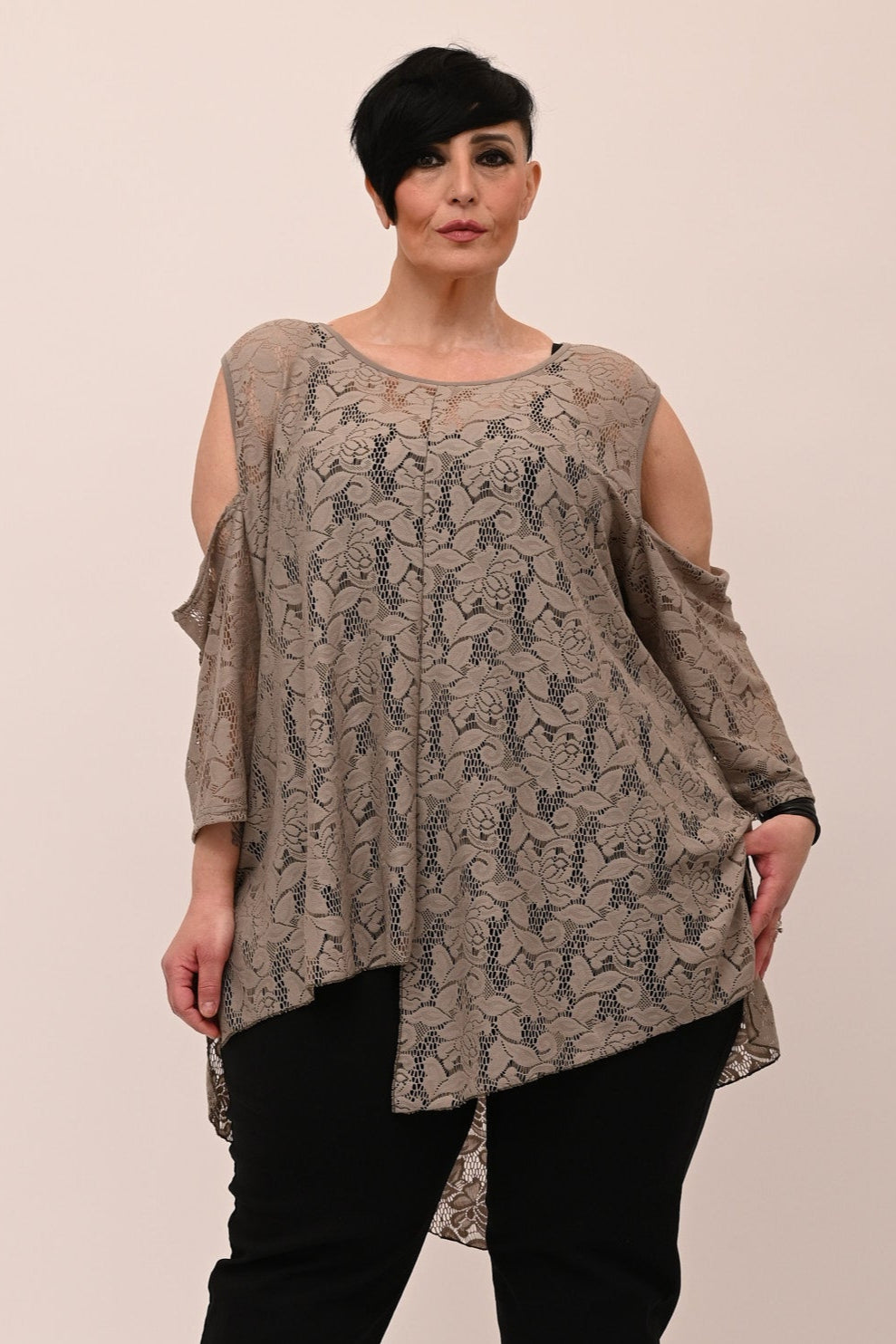 Maglia pizzo oblò - Fango
