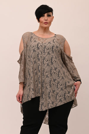Maglia pizzo oblò - Fango