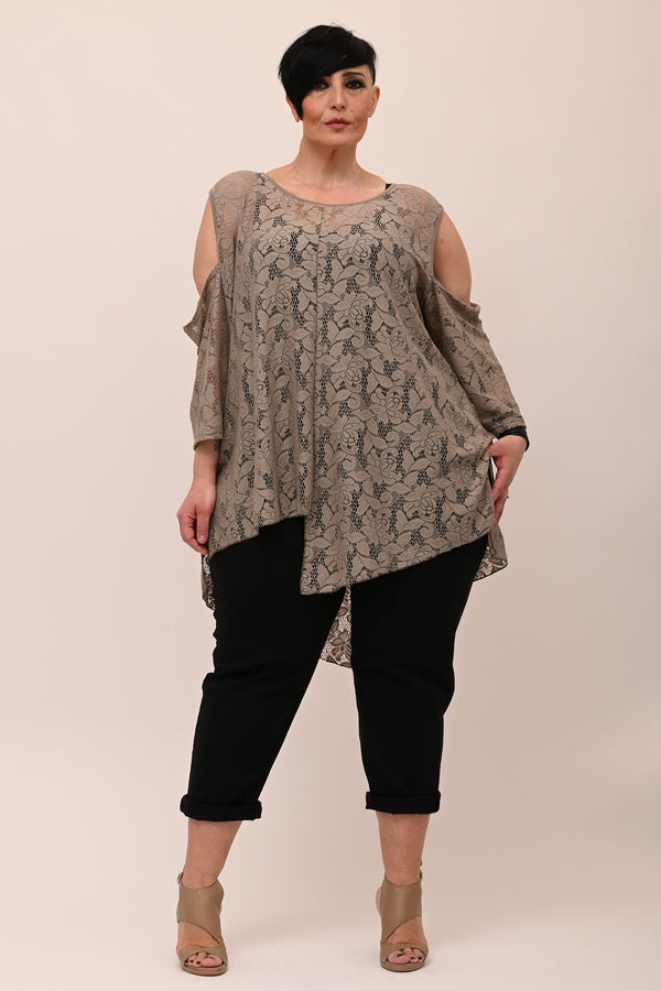 Maglia pizzo oblò - Fango