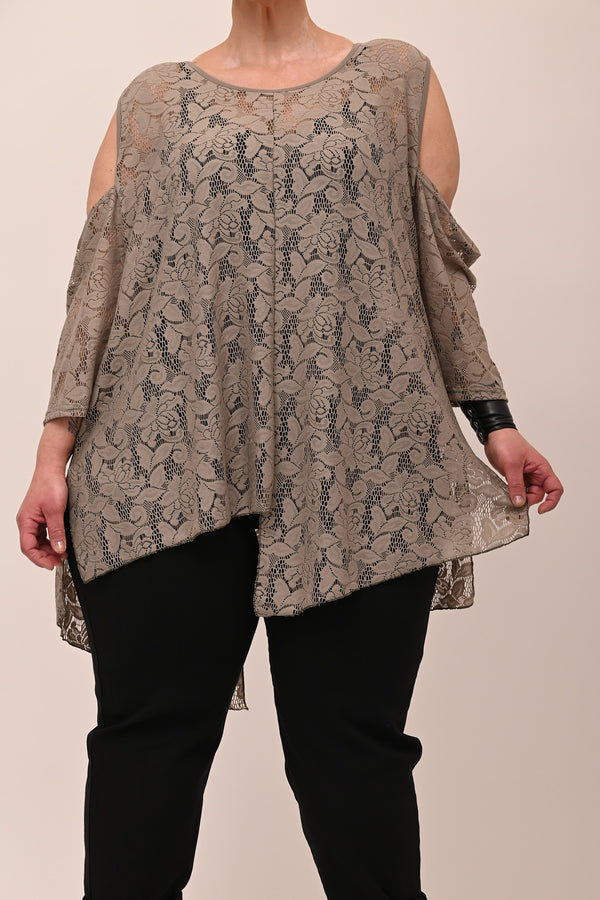 Maglia pizzo oblò - Fango