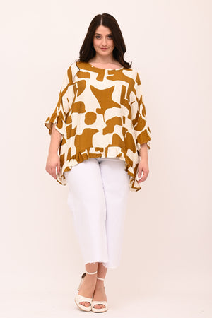 Blusa riccio fantasia - Zafferano