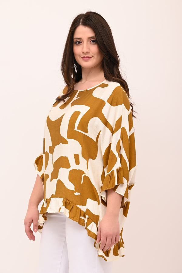 Blusa riccio fantasia - Zafferano