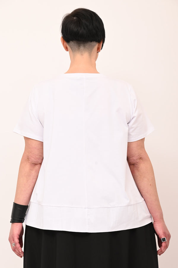 Flower Edge Jersey - White