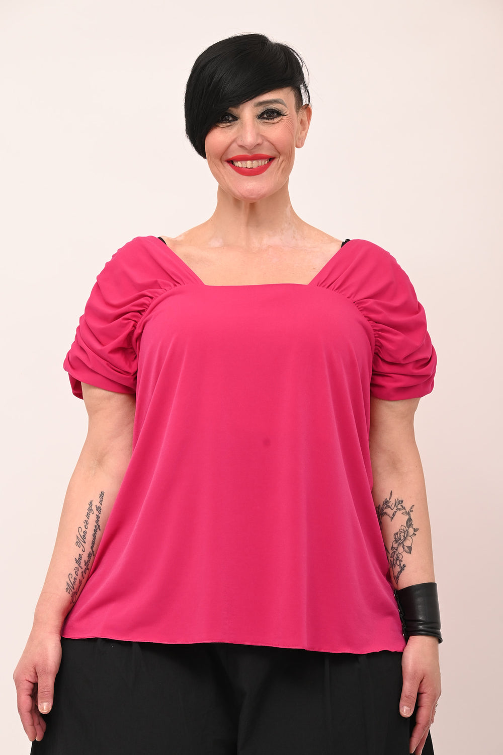 Blusa laccio collo - Fucsia