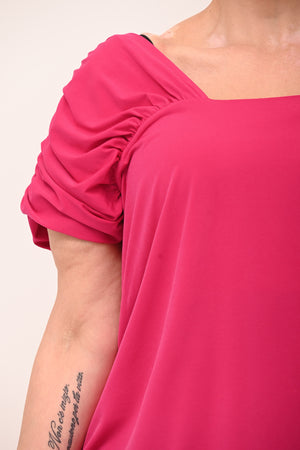 Blusa laccio collo - Fucsia
