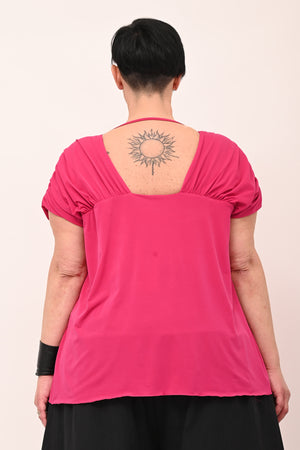 Blusa laccio collo - Fucsia