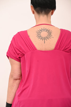 Blusa laccio collo - Fucsia