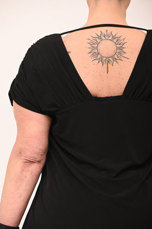 Blusa laccio collo - Nero