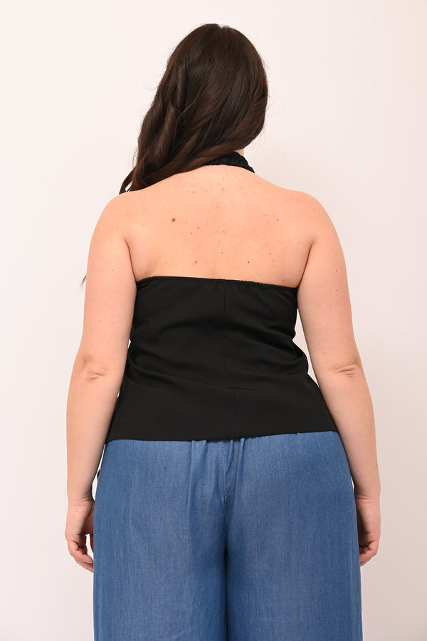 Gilet scollo americano - Nero