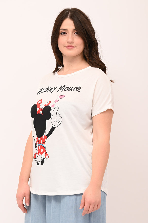 T-shirt Minnie schiena - Bianco