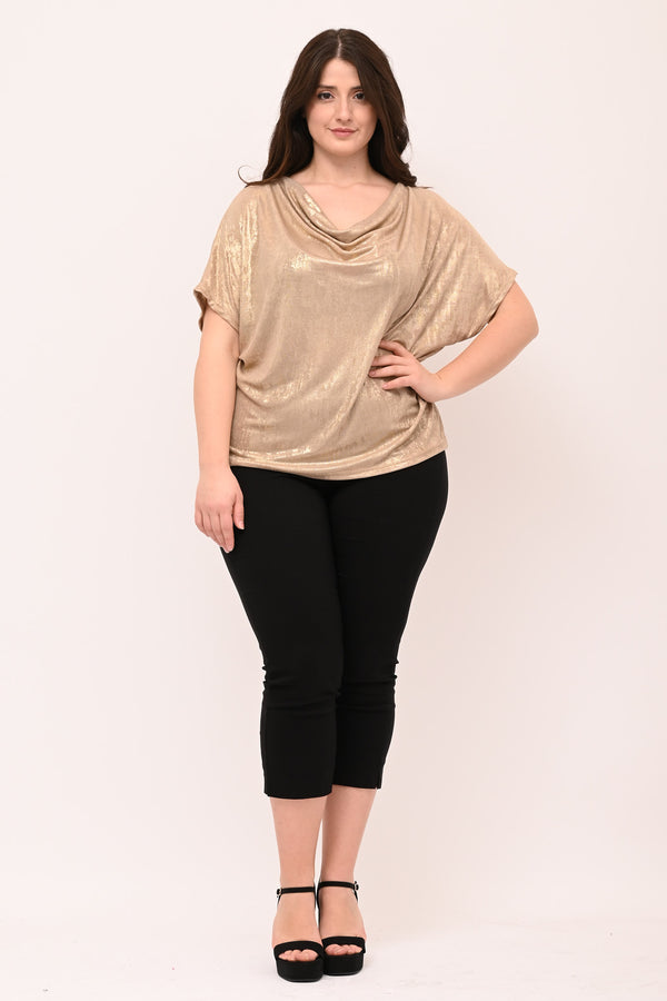 Maglia spalmata lurex - Oro