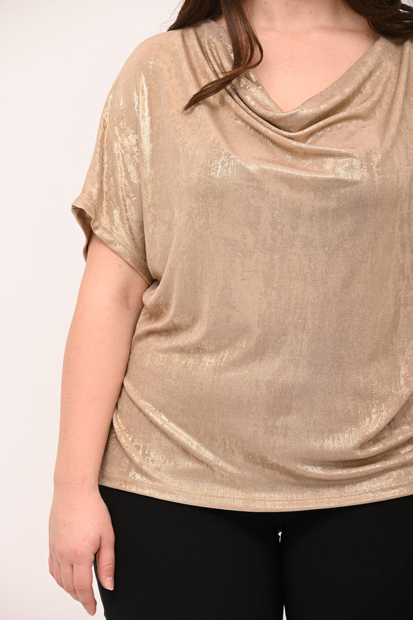 Maglia spalmata lurex - Oro