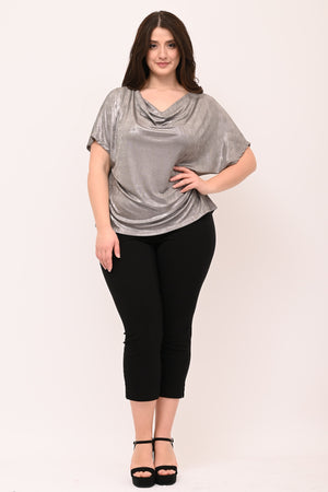 Maglia spalmata lurex - Argento