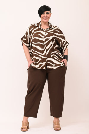 Camicia scatola raso - Zebrato Moro