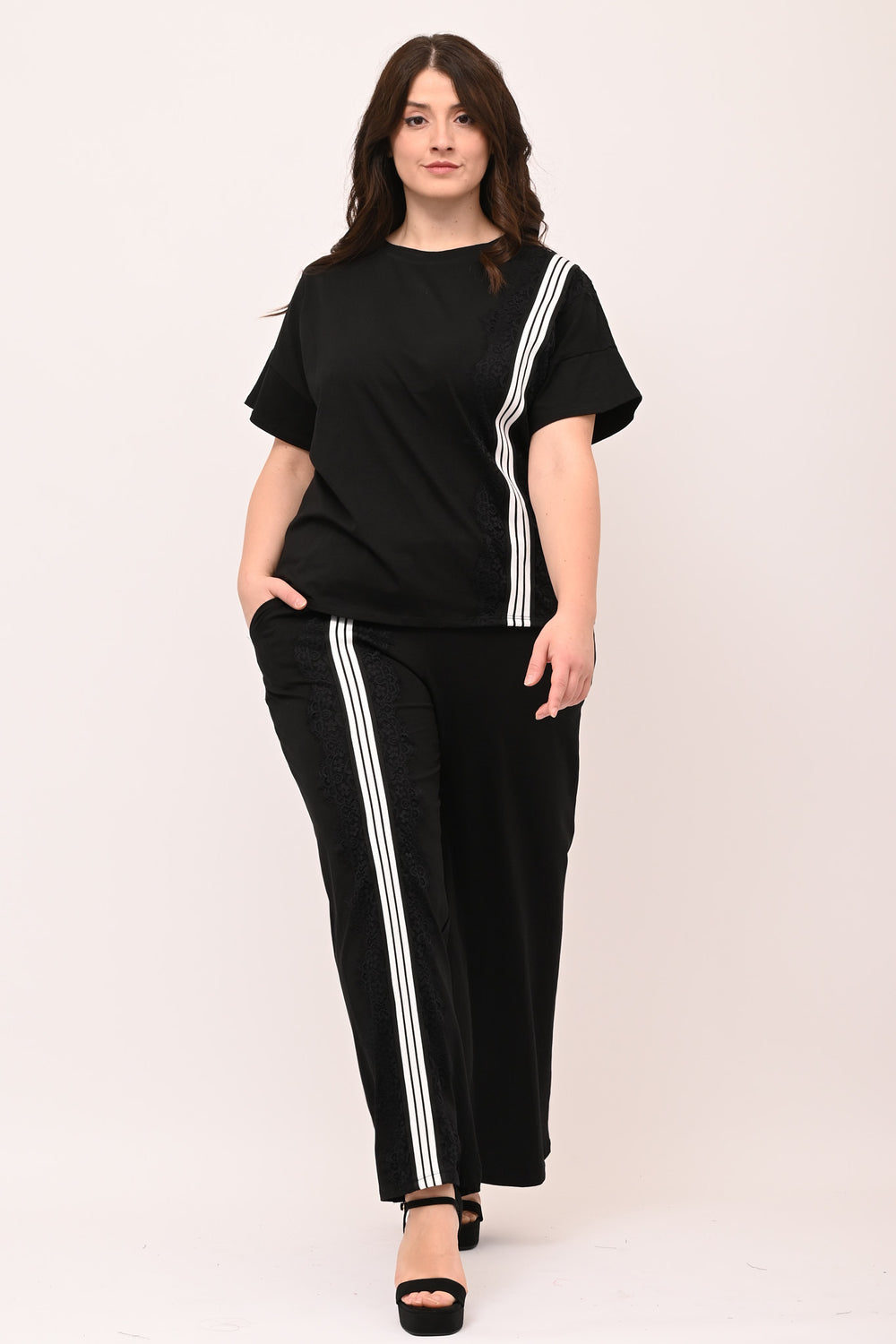 Tuta pizzo sport - Nero