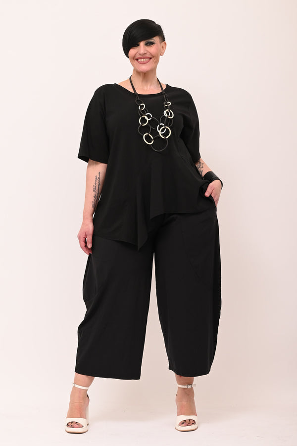 Maglia bengalina punta - Nero