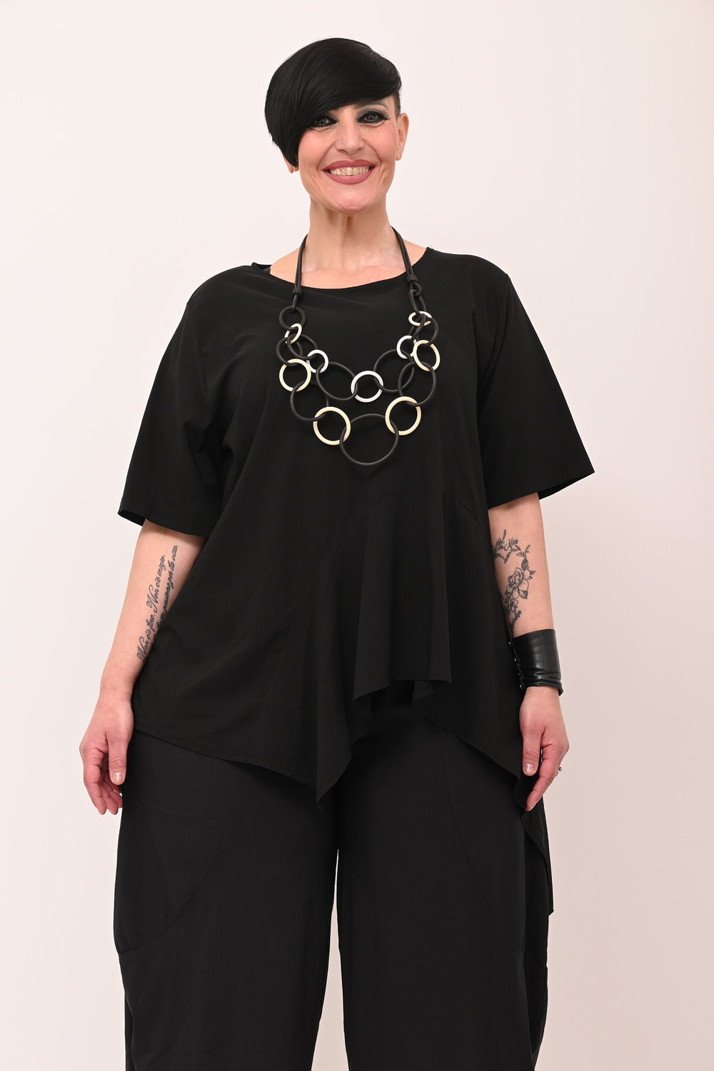 Maglia bengalina punta - Nero